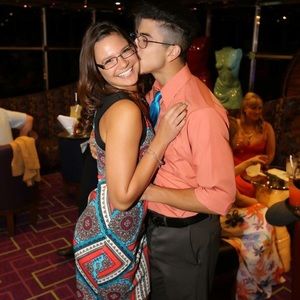 Black and patterned dress from JC Penny’s